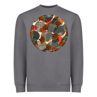 Storm african fabric pattern round earrings 5 Heavyweight Sweatshirt - BundleAndBundleShop