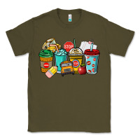 Army Green school bus driver coffee cups Classic Tee - NancyCooperArtShop