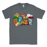Charcoal Heather school bus driver coffee cups Classic Tee - NancyCooperArtShop