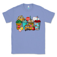 Colony Blue school bus driver coffee cups Classic Tee - NancyCooperArtShop