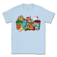 Dusty Blue school bus driver coffee cups Classic Tee - NancyCooperArtShop