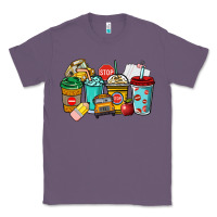 Lavender school bus driver coffee cups Classic Tee - NancyCooperArtShop