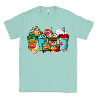 Seafoam school bus driver coffee cups Classic Tee - NancyCooperArtShop