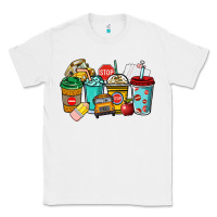 White school bus driver coffee cups Classic Tee - NancyCooperArtShop