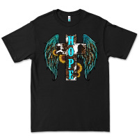 Black Western Wings Cross Hope Premium Tee - RanaPortraitStore