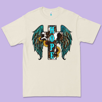 Western Wings Cross Hope Premium Tee Designed By Ranaportraitstore