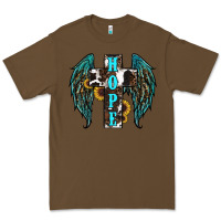 Cacao Western Wings Cross Hope Premium Tee - RanaPortraitStore