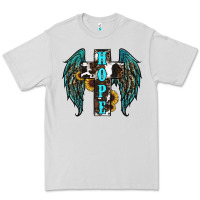 Dove Grey Western Wings Cross Hope Premium Tee - RanaPortraitStore