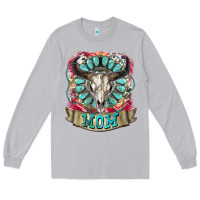 Moon Dust Mom Bull Skull Mother's Day Long Sleeve Tee - CowGirlArtShop
