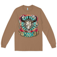 Mom Bull Skull Mother's Day Long Sleeve Tee | Teevron