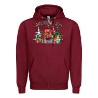 Burgundy hanging with my gnomies Zipper Hoodie - CowhideDigitalArt