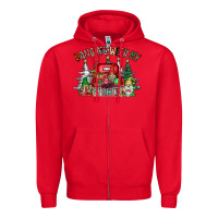 Red hanging with my gnomies Zipper Hoodie - CowhideDigitalArt