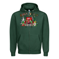 Sports Green hanging with my gnomies Zipper Hoodie - CowhideDigitalArt