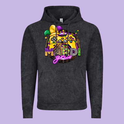 Mardi Gras Gamer Vintage Hoodie Designed By Cowgirlartshop