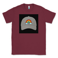 Burgundy capt america Classic Tee - Rosma