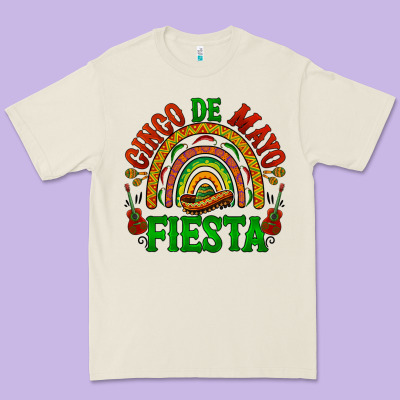 Cinco De Mayo Fiesta Rainbow Premium Tee Designed By Barkaloodesign