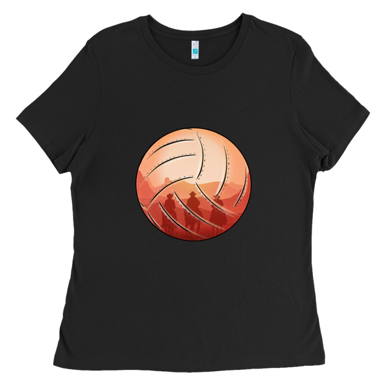 Cowboy Sunset Volleyball Ladies Tee by Bettercallsaul | Teevron