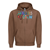 Chestnut dialysis crew Zipper Hoodie - CowhideDigitalArt