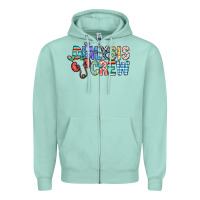Seafoam dialysis crew Zipper Hoodie - CowhideDigitalArt