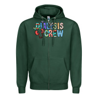 Sports Green dialysis crew Zipper Hoodie - CowhideDigitalArt