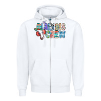 White dialysis crew Zipper Hoodie - CowhideDigitalArt