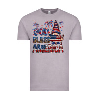 Vintage Zinc God Bless America with gnome 4th of july Vintage Tee - HowdyJamesFarm