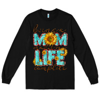 Black Being a Mom makes my life complete Mother's Day Long Sleeve Tee - CowGirlArtShop