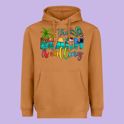 The Beach Is Calling Heavyweight Hoodie Designed By Artiststas