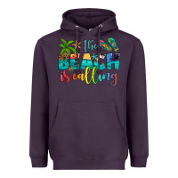 Plum the beach is calling Heavyweight Hoodie - Artiststas