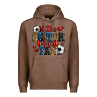 Chestnut little sister biggest fan soccer Premium Hoodie - Jasminsmagicworld