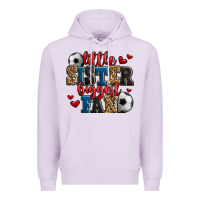 Lilac little sister biggest fan soccer Premium Hoodie - Jasminsmagicworld