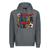 Rock little sister biggest fan soccer Premium Hoodie - Jasminsmagicworld