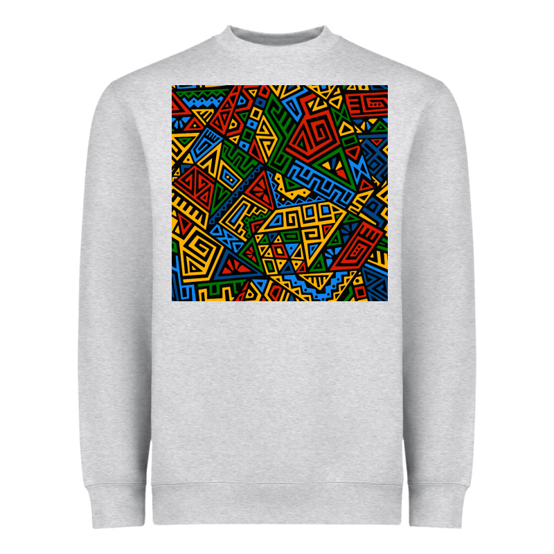 African Geometric Seamless Pattern Heavyweight Sweatshirt by BundleAndBundleShop | Teevron