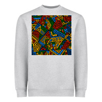 Heather Grey african geometric seamless pattern Heavyweight Sweatshirt - BundleAndBundleShop