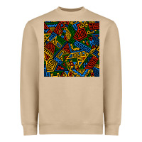 Mushroom african geometric seamless pattern Heavyweight Sweatshirt - BundleAndBundleShop