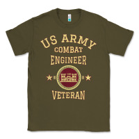 Army Green US Army Combat Engineer Combat Engineer Veteran Gift Classic Tee - minhPixels