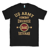 Black US Army Combat Engineer Combat Engineer Veteran Gift Classic Tee - minhPixels
