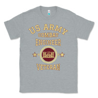 Heather Grey US Army Combat Engineer Combat Engineer Veteran Gift Classic Tee - minhPixels