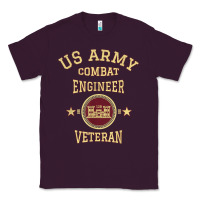 Plum US Army Combat Engineer Combat Engineer Veteran Gift Classic Tee - minhPixels
