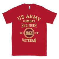 Red US Army Combat Engineer Combat Engineer Veteran Gift Classic Tee - minhPixels