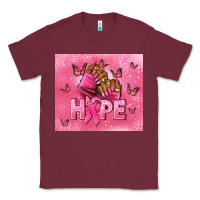 Burgundy hope cancer nails Classic Tee - NancyCooperArtShop