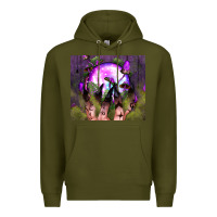 Army Green witch hand tumbler Premium Hoodie - BundleAndBundleShop
