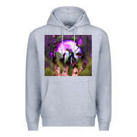 Heather Grey witch hand tumbler Premium Hoodie - BundleAndBundleShop