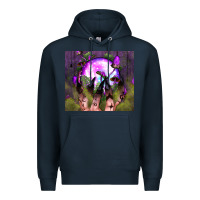 Navy witch hand tumbler Premium Hoodie - BundleAndBundleShop