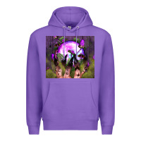 Purple witch hand tumbler Premium Hoodie - BundleAndBundleShop