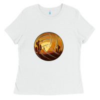 White Desert Cactus Sunset Volleyball Ladies Tee - Bettercallsaul