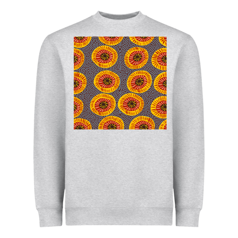 African Fabric Seamless Pattern Heavyweight Sweatshirt by BundleAndBundleShop | Teevron