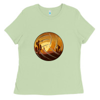 Matcha Desert Cactus Sunset Volleyball Ladies Tee - Bettercallsaul
