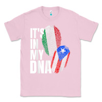 Bubblegum Pink Italian And Puerto Rican DNA Mix Flag Heritage Gift Classic Tee - minhPixels
