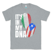 Heather Grey Italian And Puerto Rican DNA Mix Flag Heritage Gift Classic Tee - minhPixels